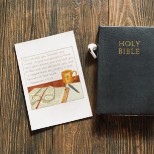 Remerciements Donner la carte d'appréciation du pasteur de recon