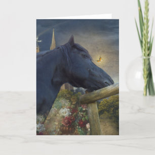 Remerciements Dreamy Friesian - Carte de voeux
