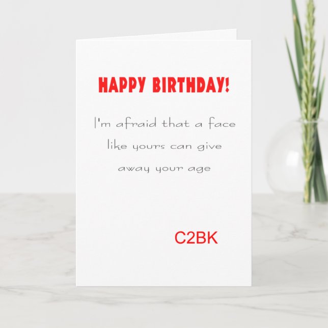 Remerciements drôle de carte de voeux d'anniversaire (Devant)