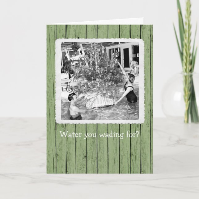 Remerciements Eau que vous gérez pour la carte de voeux de Noël (Devant)