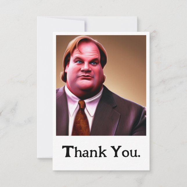 Remerciements Edition limitée Chris Farley Carte de remerciement (Devant)