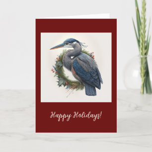 Remerciements Elégant Heron Plié Fête / Carte de Noël