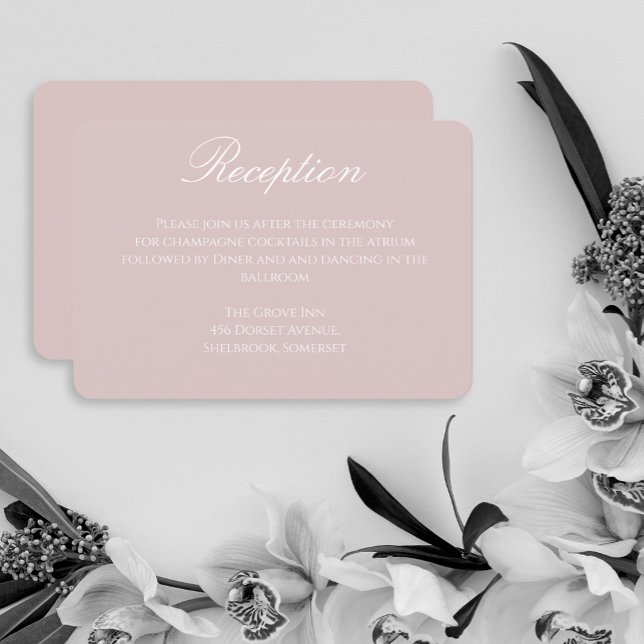 Remerciements Élégante Carte de réception Soft Rose Wedding (Créateur téléchargé)