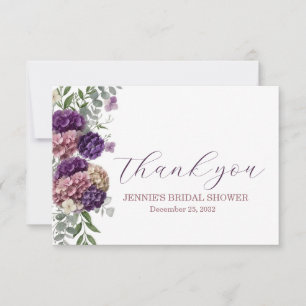 Remerciements Élégante carte de remerciement de mariage florale