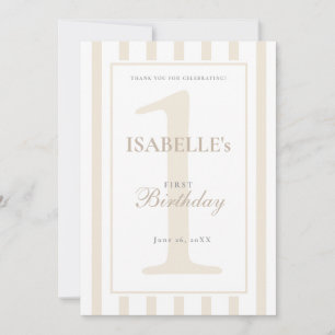 Remerciements Élégante carte de remerciement pour 1er anniversai