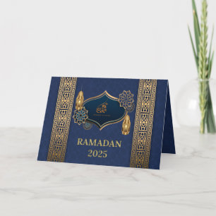 Remerciements Élégante carte de voeux Ramadan Kareem 2025