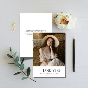 Remerciements Élégante Typographie pour Tout Événement Carte de