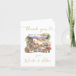 Remerciements Elle est hors du marché Carte de remerciement plié