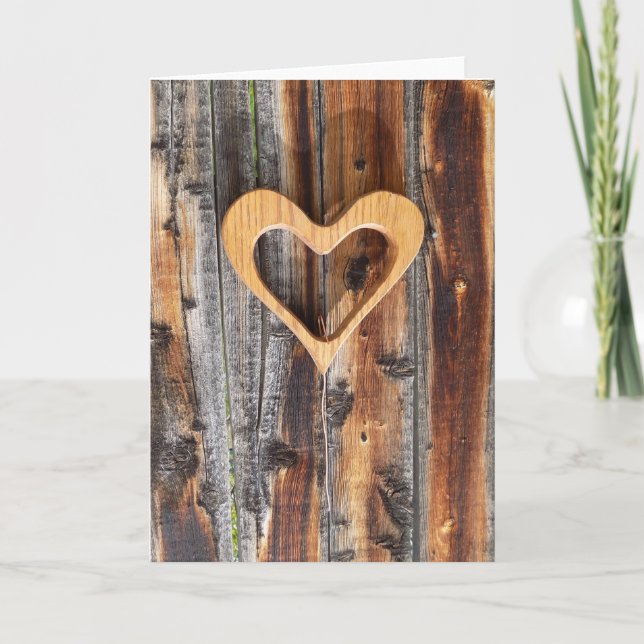 Remerciements En forme de carte de voeux cardiaque (Devant)