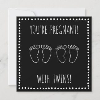 Remerciements Enceinte avec des jumeaux ! - Carte de voeux