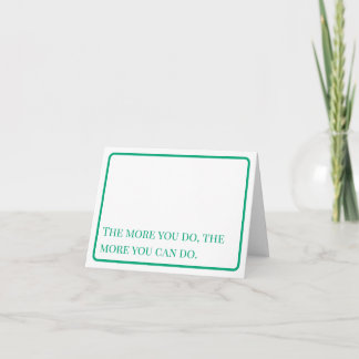 Remerciements Encouragement : Carte de notes Plus que vous pouve
