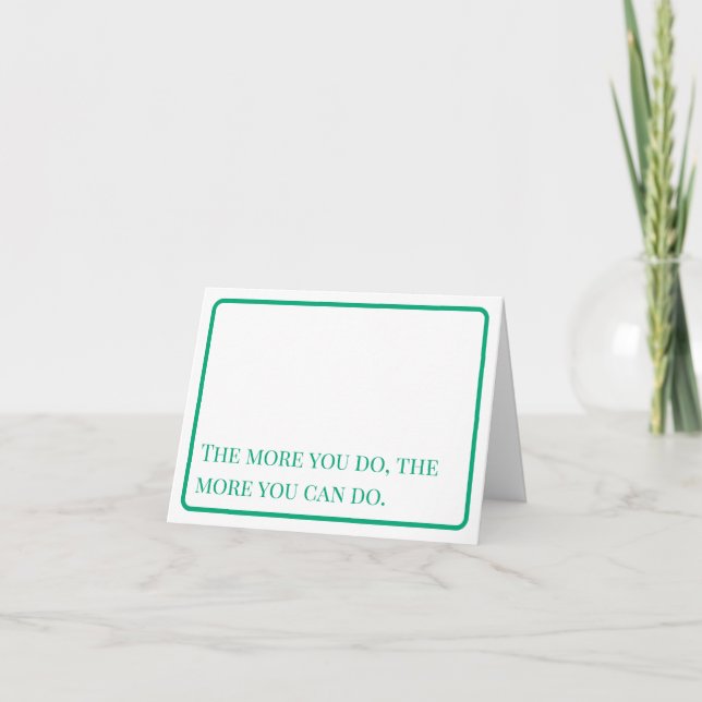 Remerciements Encouragement : Carte de notes Plus que vous pouve (Devant)