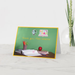 Remerciements Enseignants de l'école Appréciation Carte de remer