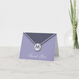 Remerciements Enveloppe élégante Monogramme Carte de remerciemen