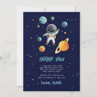 Espace extra-atmosphérique 2e Carte de remerciemen
