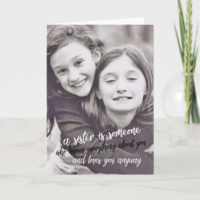 Remerciements ÊTRE SOEURS Carte de voeux (Devant)