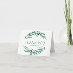 Remerciements Eucalyptus Moderne Carte de Remerciement pour Ba