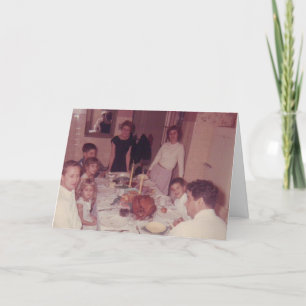 Remerciements Famille amusante à la carte d'action de grâces Tab