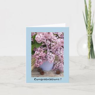 Remerciements Félicitations Carte de voeux pliée