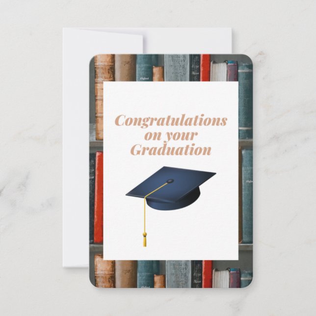 Remerciements Félicitations pour votre carte de Graduation. (Devant)