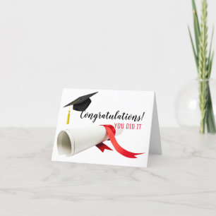 Remerciements Félicitations-Vous l'avez fait carte de graduation