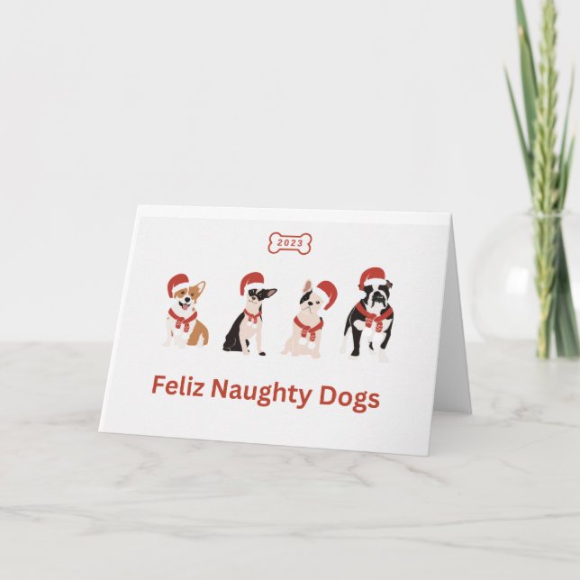 Remerciements Feliz Naughty Dogs Carte de voeux (Devant)