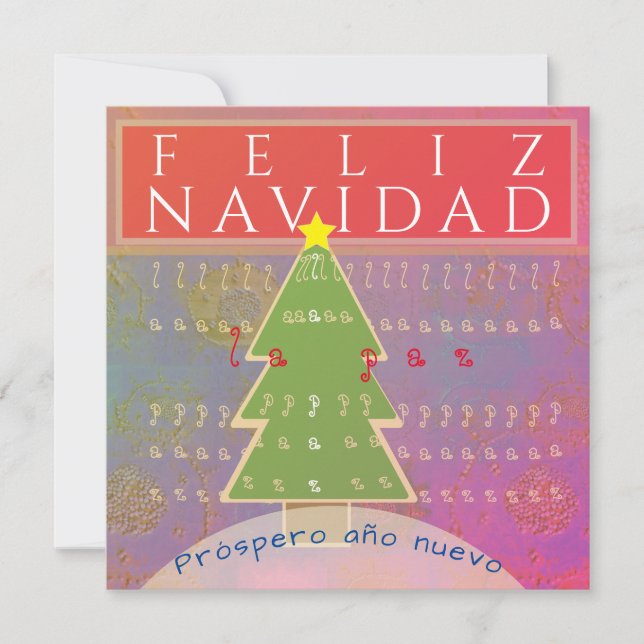 Remerciements "Feliz Navidad" Carte de voeux de Noël (Devant)