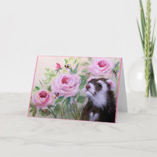 Remerciements Ferret & Fleurs Carte de voeux vierge