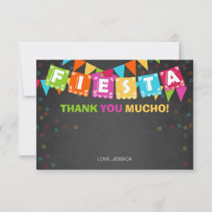 Remerciements Fête d'anniversaire mexicaine de carte de