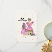 Fête de la mère fille mère rose belle carte postal