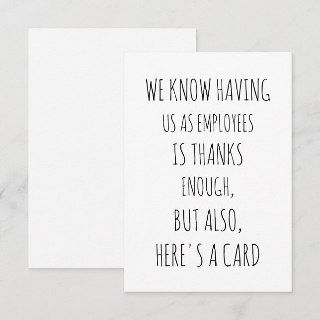 Remerciements Fiche de travail de groupe amusant - Carte pour pa (Devant / Derrière)