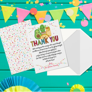 Remerciements Fiesta Taco Bout A Baby shower Carte de remercieme