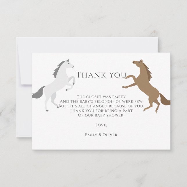 Remerciements Fille Anniversaire Rodéo Cowgirl Carte de remercie (Devant)