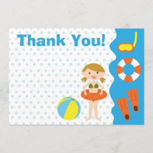 Remerciements Fille personnalisable Carte de remerciement pour f
