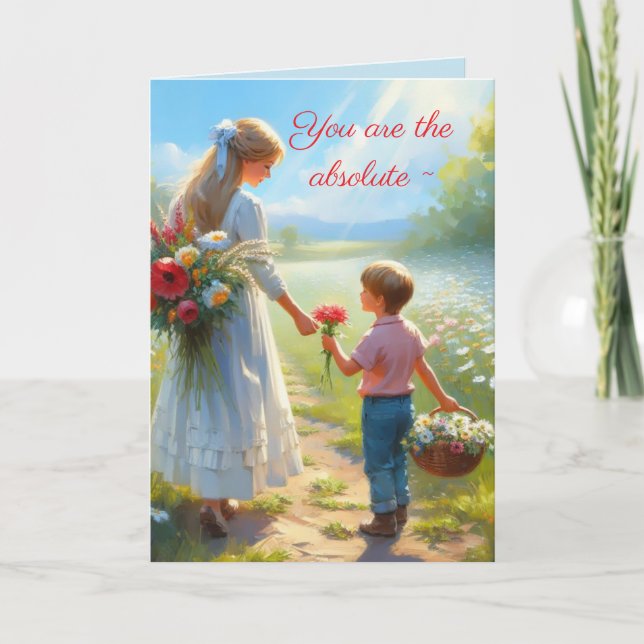 REMERCIEMENTS FILS À LA CARTE DE JOUR DE MÈRE (Devant)