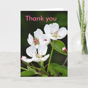 Remerciements Fleurs de printemps de carte de voeux