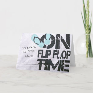 Remerciements FLIP FLOP HEURE Carte de voeux