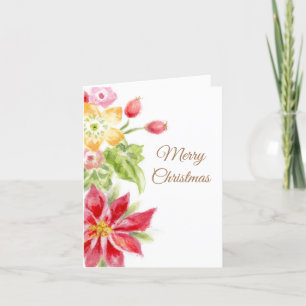 Remerciements Floral Medley Joyeux Noël Carte de voeux