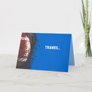 Remerciements Football Barre à thème Bat mitzvah Carte de remerc