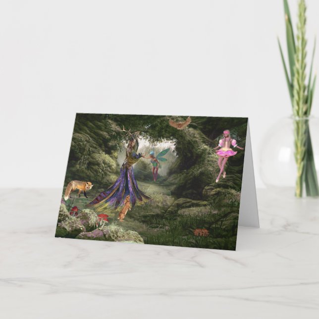 Remerciements Forêt d'Imaginaire de nous tous Carte d'anniversai (Devant)