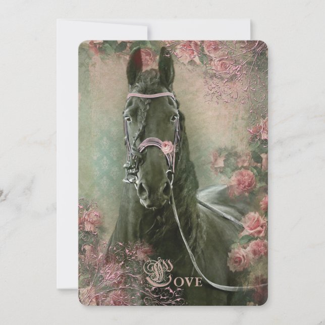 Remerciements Friesian Mare - Carte de voeux (Devant)