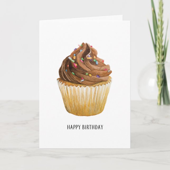 Remerciements Fun anniversaire cupcake carte de voeux (Devant)