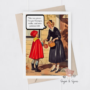 Remerciements Funny Adulte Halloween Maman Carte de voeux sarcas