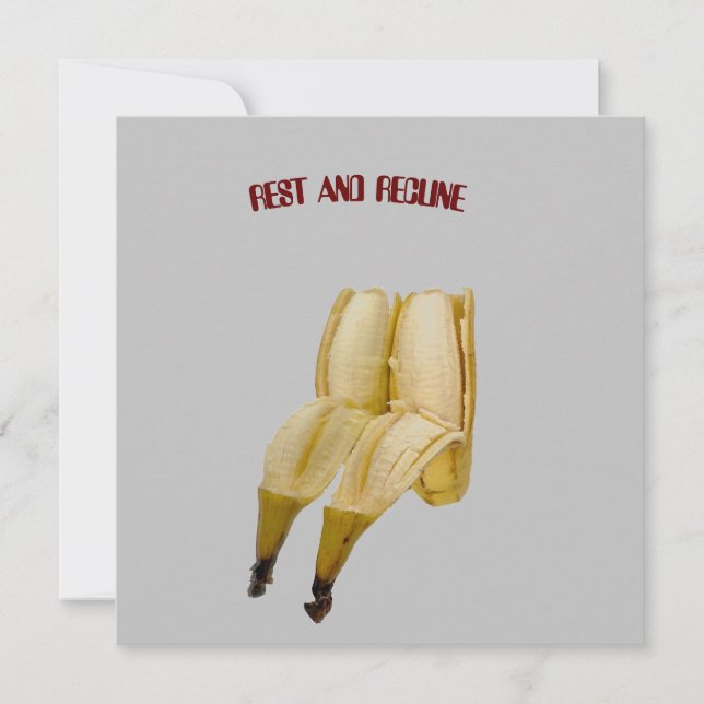 Remerciements Funny BANNIVERSAIRE ou carte de retraite BANANA RE (Devant)