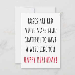 Remerciements Funny Happy Birthday carte avec des voeux de femme