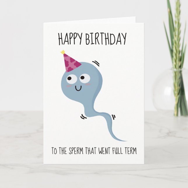 Remerciements Funny Sarcastic mignon Carte de voeux d'anniversai (Devant)