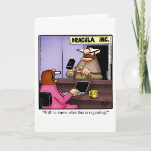 Remerciements Funny Secrétaire Humour Carte de voeuxSpectacles