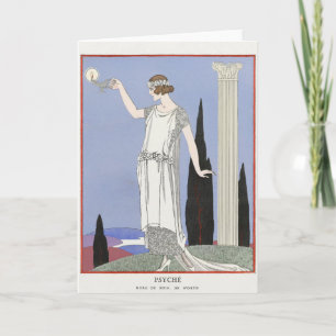 Remerciements George Barbier, Carte de remerciement Art déco