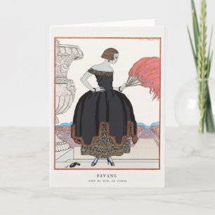 Remerciements George Barbier, Carte de remerciement Art déco
