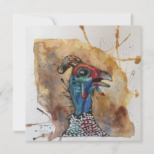 Remerciements Giggling Guinée Fowl carte pour notes de style car